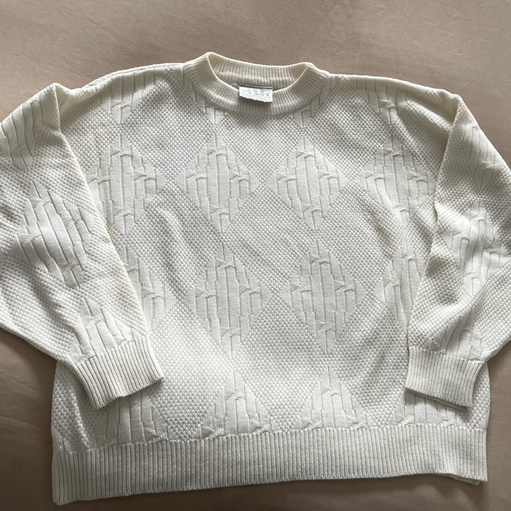 Vintage Cream Knit Sweater
